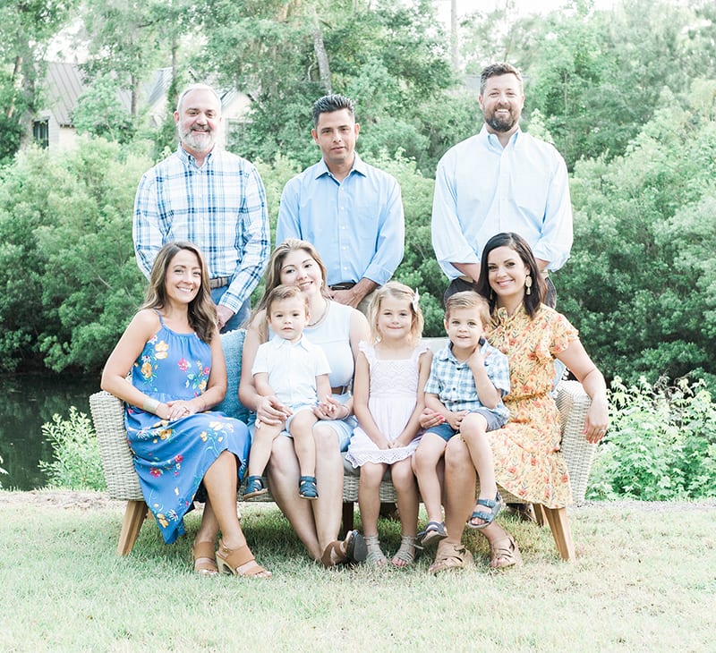 Ashworth Construction Group of Bluffton SC values family and personal relationships The staff of Ashworth Construction Group poses with their family